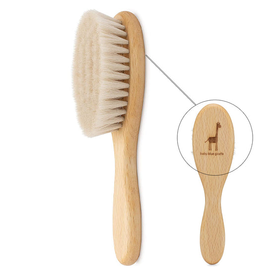 Baby Blue Giraffe Baby Hair Brush