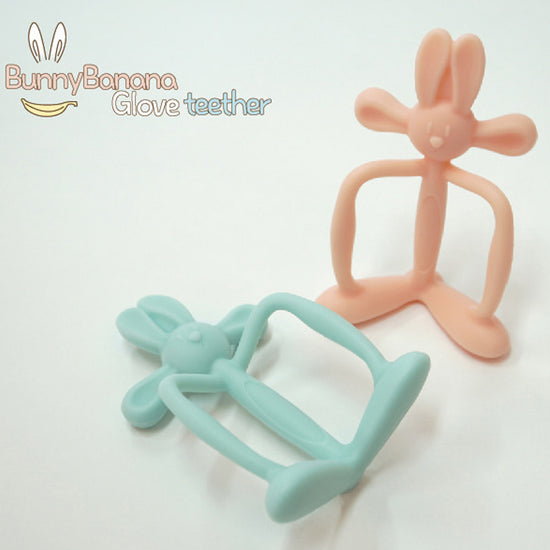 Mamas Tem Bunny Banana Glove Teether and Case