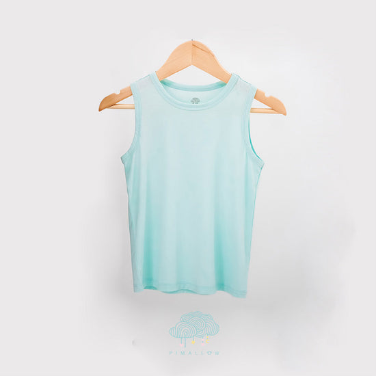 Pimallow Kids Sleeveless Shirt - Aqua