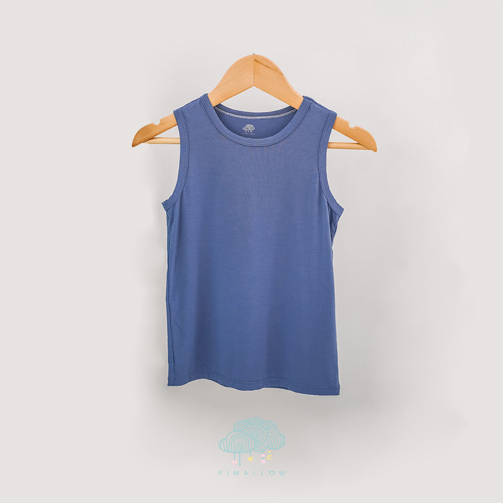 Pimallow Kids Sleeveless Shirt - Blue