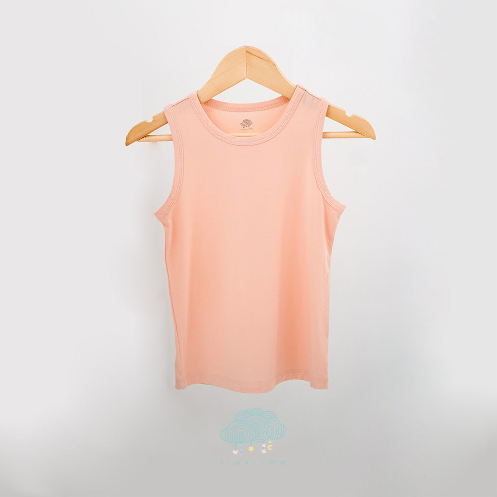 Pimallow Kids Sleeveless Shirt - Salmon Pink